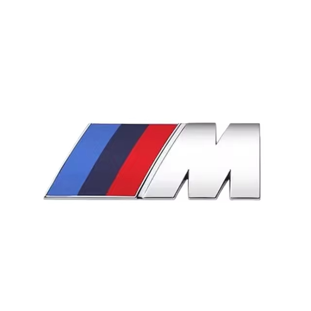 3D logo BMW M samolepka 7 x 2,7 cm - stříbrná